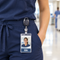 Retractable Nurse Badge Reel with Clear ID Card Holder – Horizontal or Vertical